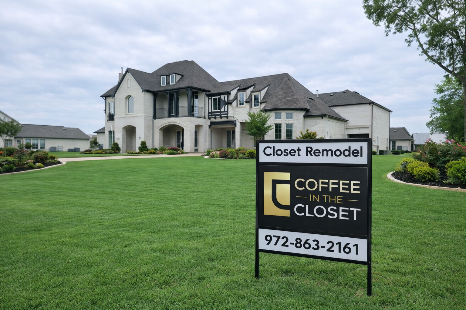 Custom closet design and installation for Plano, TX homes by Coffee in the Closet