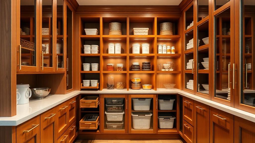 Custom walk-in kitchen pantry design