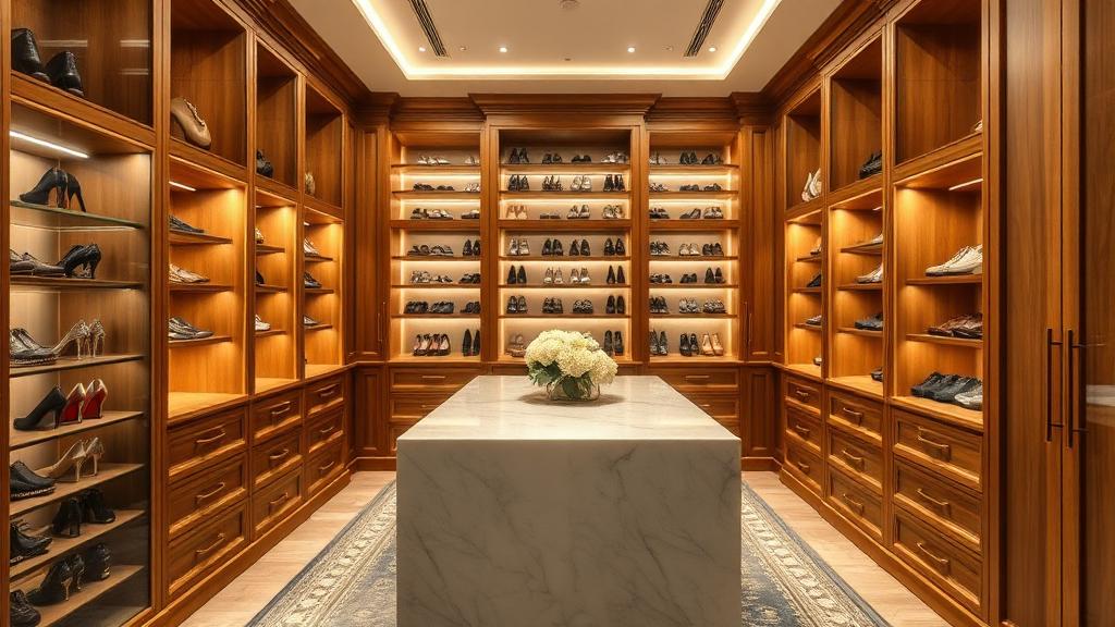 Custom walk-in closet built in Dallas, TX